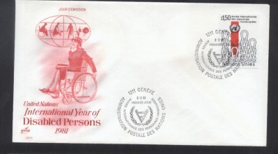 UN Geneva 1981 International year of disabled people Mi.98 FDC UN.266 foto