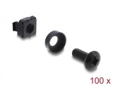 Set 100 buc suruburi M6 montare rack 10&quot;/19&quot;, Delock 42434