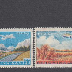 ROMANIA 1956 LP 424 POSTA AERIANA VEDERI SERIE MNH