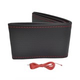 Husa perforata pentru volan auto Otom marimea M 38-39 cm, model cu snur, din piele ecologica, placuta la atingere si cu fire tapiterie rezistente