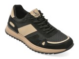 Cumpara ieftin Pantofi sport OTTER negri, E660005, din material textil si piele naturala