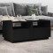 vidaXL Măsuță de cafea cu lumini LED, negru, 90x49x40 cm 839834