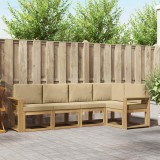 vidaXL Set de canapele de exterior cu pernă 5 pcs Alb și Bej 3387637