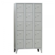 DULAP VESTIAR METALIC CU PICIOARE SI 15 compartimente 170/15, 900x500x1800 mm (LxlxH), Italia
