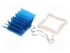 Radiator extrudat, aluminiu, 21mm x 21mm, albastru, Advanced Thermal Solutions - ATS-50210G-C1-R0