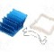 Radiator extrudat, aluminiu, 21mm x 21mm, albastru, Advanced Thermal Solutions - ATS-50210G-C1-R0