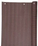 Paravan balcon din polyrattan 0,9x3 m, UV 800 g/m&sup2;, maro-negru cu ocheti