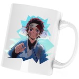 Cana alba personalizata &quot;Demon Slayer Tanjiro Kamado Fantasy Manga&quot;, INOVATIX&reg;. 330ml, Oem