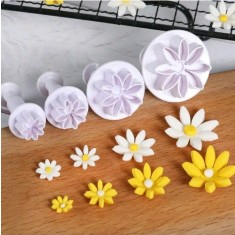 Set 8 forme pentru decor torturi sau prajituri cu ciocolata, marzipan - model