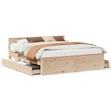 Cumpara ieftin Cadru de pat fara saltea/cu tablie, 180x200 cm, lemn masiv pin