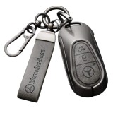Husă cheie auto metalica si breloc compatibilă cu Mercedes-Benz E300L C260L Clasa A 180L GLA200 GLB220 GLS