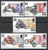 Isle of Man 1993 Mi 550/54 - Curse: concurentii si motocicletele lor, Nestampilat