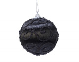 Glob Swirl, Decoris, &Oslash;8 cm, spuma, negru