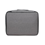 Servieta pentru documente, Nylon, 37 x 27 x 10.5 cm, Gri