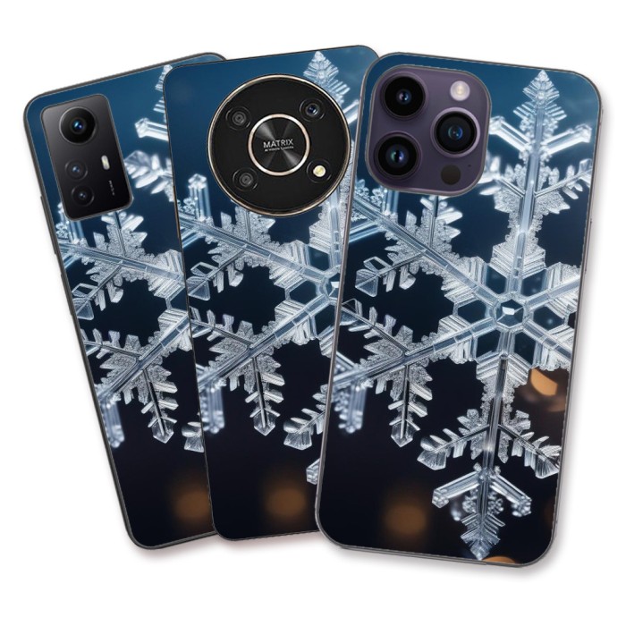 Husa OnePlus 7 Pro Silicon Gel Tpu Model Big Snowflake