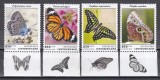 Centrafricana 2020 - Fluturi, Serie cu Tabs, MNH