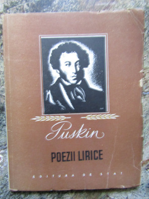 Puskin - Poezii lirice (1949) foto