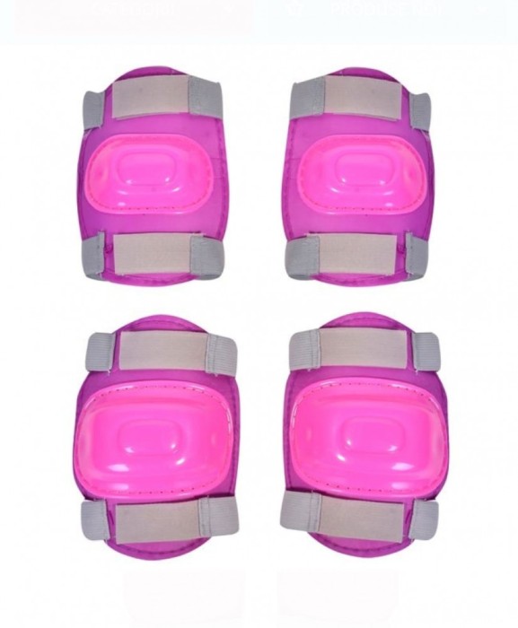 Set de Protectie Coate si Genunchi, Copii, Roz