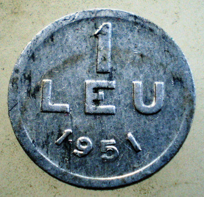 1.805 ROMANIA RPR 1 LEU 1951 foto