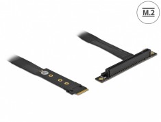 Adaptor M.2 Key M la PCIe x16 NVMe unghi 20cm, Delock 64134