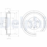 Tambur frana DELPHI BF406