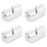 Set 4 Suporturi Cablu Autoadezive deleyCON MK5554, Albe, Organizator Cabluri Birou, Casa