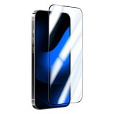 Folie ecran flippy pentru iphone 14 pro max, sticla esd, top glass, anti-static, negru