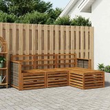 vidaXL Set de canapele de exterior 4 pcs natural 3384195
