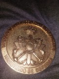 Placheta metalica masiva militara vintage(terestre,navale,aeriene)DIRECCION GENERAL DE ARMAMENTOY MATERIAL,,MINISTERIO DE DEFENSA,Min.Apararii Spania