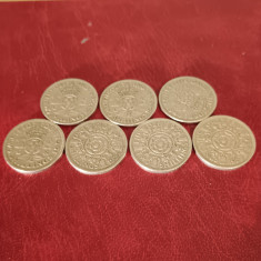 Lot 7 monede 2 Two shillings 1947 1948 1949 1951 1954 1956 1957UK Anglia [poze]