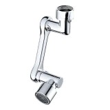 Extensie baterie chiuveta, cu rotire 1080&deg;, pentru Baie sau Bucatarie, Brat pivotant in orice directie, Economizor apa integrat, Otel inoxidabil si AB