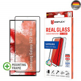 Cumpara ieftin Folie pentru Samsung Galaxy S23 Ultra, Displex Real Glass 3D + Case, Clear
