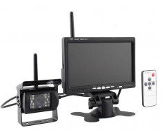 Kit marsarier wireless cu camera si display de 7&amp;amp;#8243; 12V~24V, K611W pentru Camioane, Autocare, Bus-uri foto