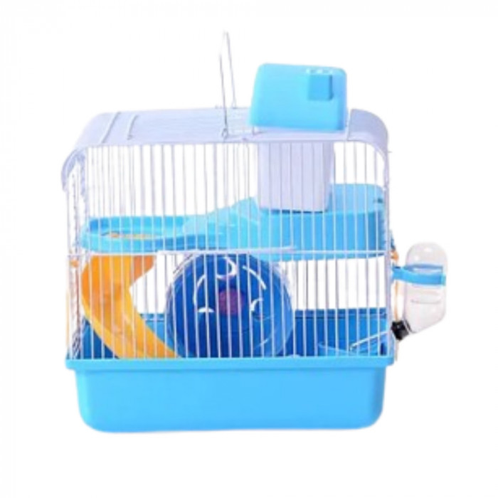 Cusca pentru hamster, Happet, 41 x 32 cm, alb/albastru