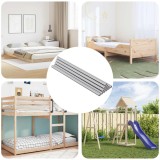 vidaXL Coroană filetată 12 pcs Argintiu 6 x 135 mm Oțel 864437