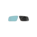 Geam oglinda Audi A3 2000-2003, A6 1997-01.2005, A4, 01.99-09.2001, A8, 1999-12.02, partea stanga Best Auto Vest Albastra Asferica Cu incalzire
