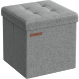 Cufar depozitare Ottoman Gri Songmics 30x30x30 cm