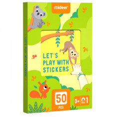 Set de activitati cu exercitii de lipire stickere, taiere si decupare a hartiei, Let s Play with Stickers, Nivel 01 Incepator foto