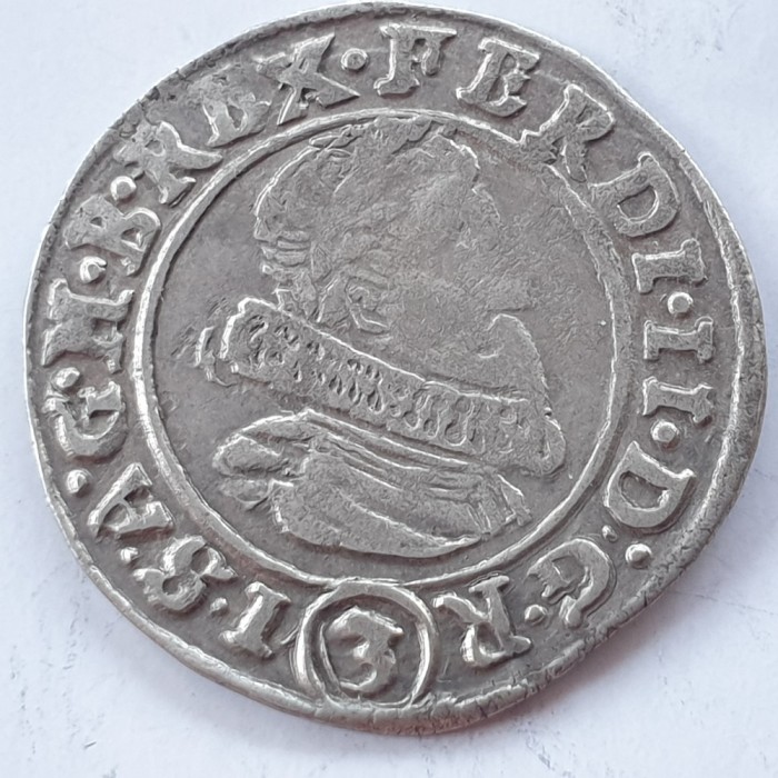 Boemiea 3 kreuzer 1634 Praga argint Ferdinand ll