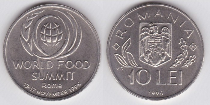 10 lei 1996 FAO N ROMA UNC
