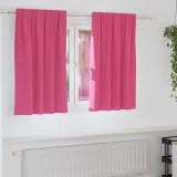 vidaXL Perdele cu perdele 2 pcs Roz intens Poliester