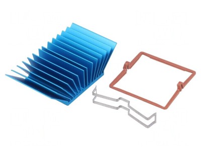 Radiator extrudat albastru cu aripioare BGA 37,5mm 2,1&amp;deg;C/W foto