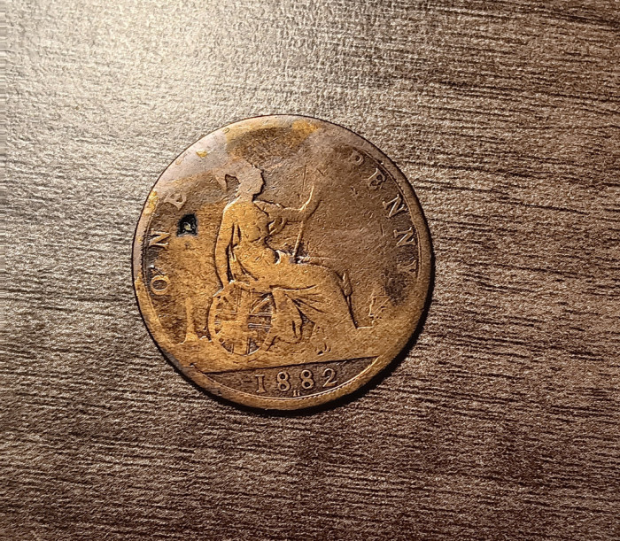M3 C50 - Moneda foarte veche - Anglia - one penny - 1882