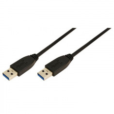 Cablu date , Logilink , USB 3.0 A tata / A tata , 2 m , negru foto