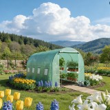 Solar de gradina, dimensiune 400x300x200cm, folie verde PE cu plasa 140g/mp UV,