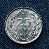 2p - 25 Lira 1987 Turcia / lire, Europa