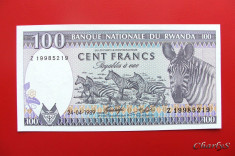 RWANDA - 100 Francs 1989 - UNC foto