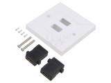 Conector HDMI dublu &icirc;n perete LOGILINK AH0018 - Soclu HDMI x2