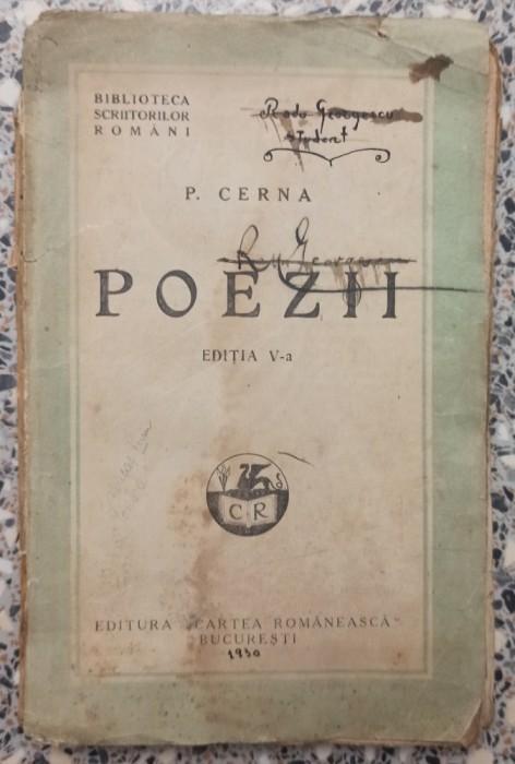 Poezii - P. Cerna// 1930