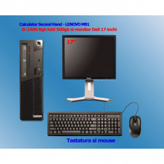 Calculator-LENOVO M91 i5-2400 8gb hdd 500gb si monitor Dell 17 inch